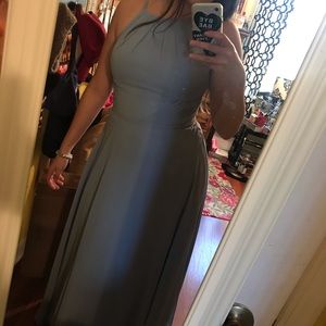 Azazie dusty blue dress